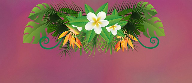 Free tropical exotic background illustration