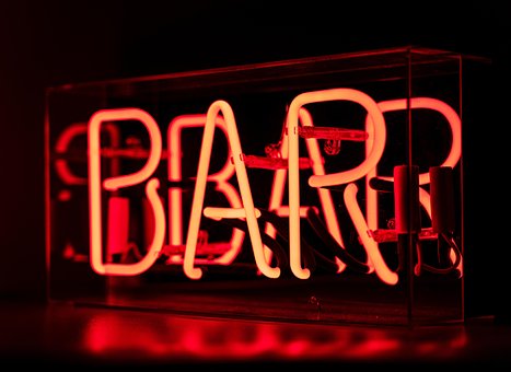 Barra, Néon, Sinal De Neon, Luz, Noite
