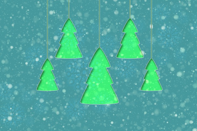 Free christmas tree snow snowflakes illustration