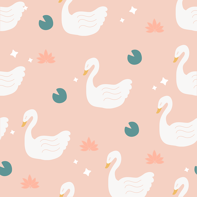 Free swan lily pad lily illustration