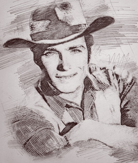 Free clint eastwood star publicity illustration