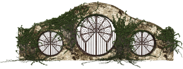 Free gate stone architecture illustration