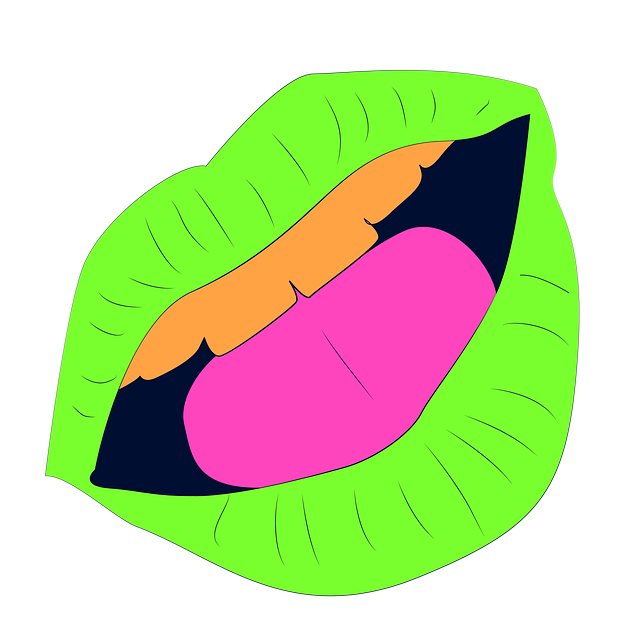 Free green mouth lips tongue illustration