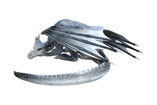 Free dragon resting fantasy illustration