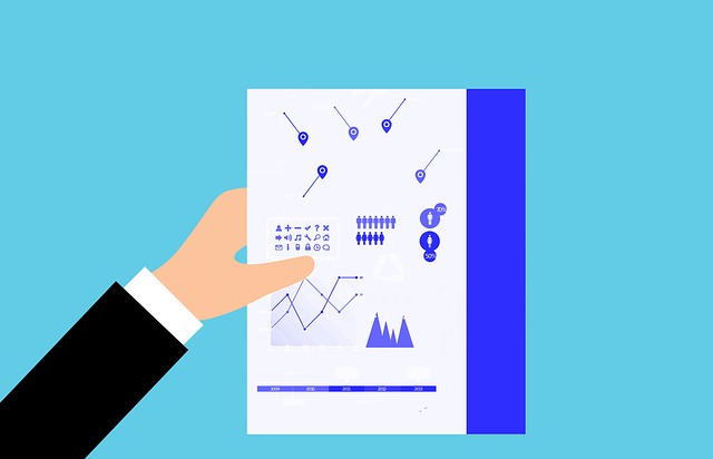 Free analytics paper hand illustration