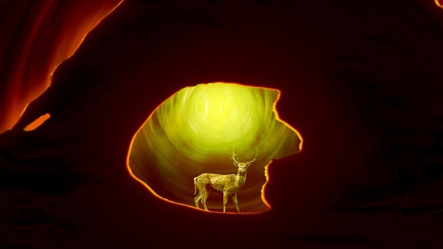 Free deer magical fantasy illustration