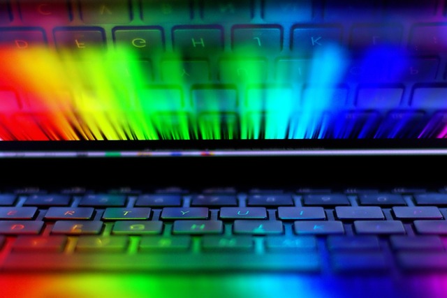 Free Rainbow Laptop photo and picture