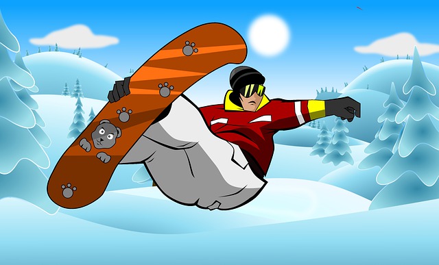 Free snow board skate illustration