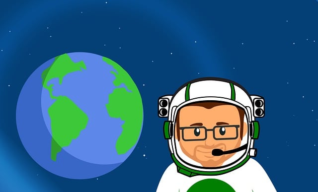 Free spaceman earth space illustration