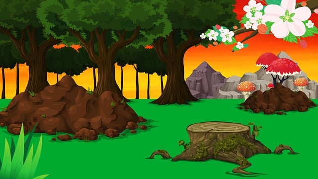 Free nature landscape clouds illustration