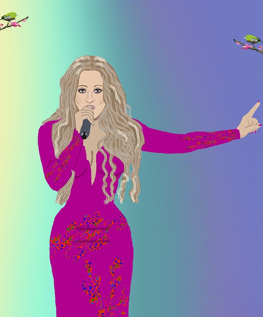 Free Beautiful Woman Singer illustration and picture