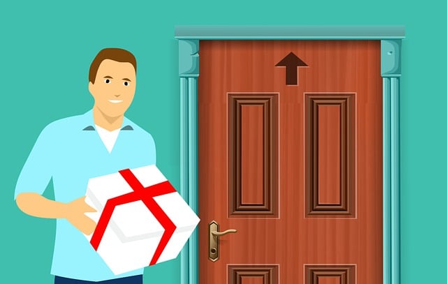Free gift delivery service illustration