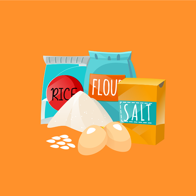 Free salt egg rice illustration