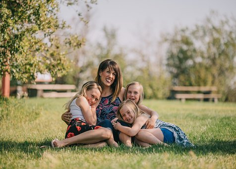Summer, Mother, Daughter, Outdoors, family