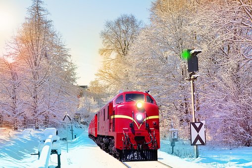 Tog, Sne, Is, Vinter, Skinne, Dag