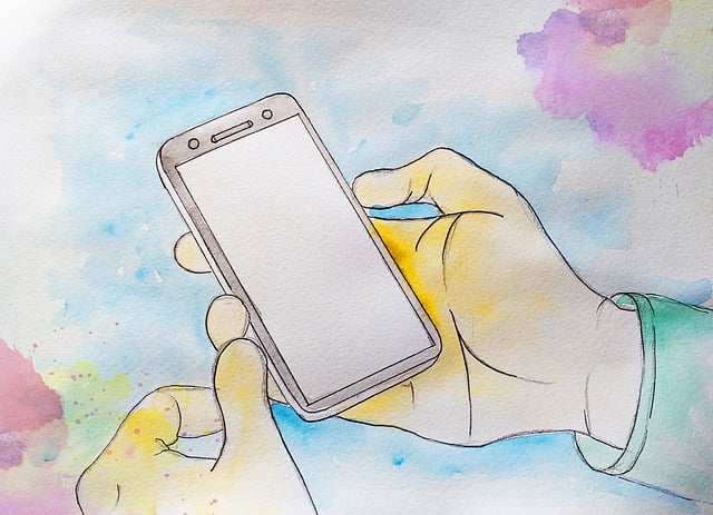 Free smartphone hands call illustration