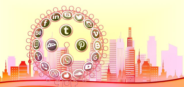 Free architecture skyline social media illustration