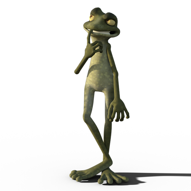 Free frog cute toon illustration