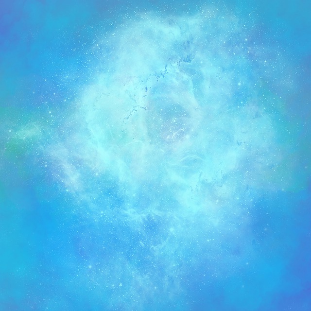 Free blue space nebula illustration