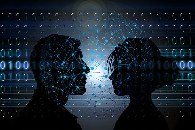 Free man woman network illustration