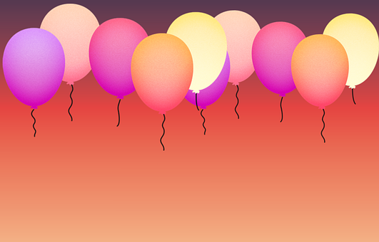 Free Balloons Invitation illustration and picture