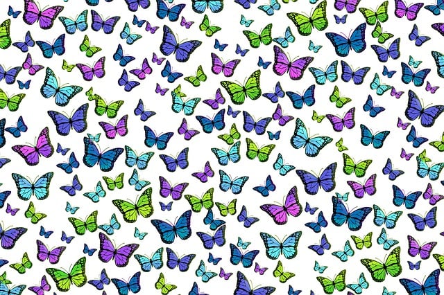 Free butterflies template background illustration