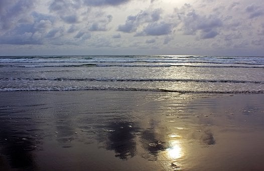 Ozean, Abend, Sonne, Himmel, Wasser