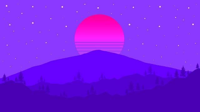 Free nature mountain artwork illustration