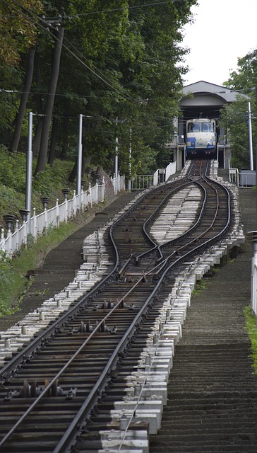 funicular, kiev, coming down the tram, transport, ukraine