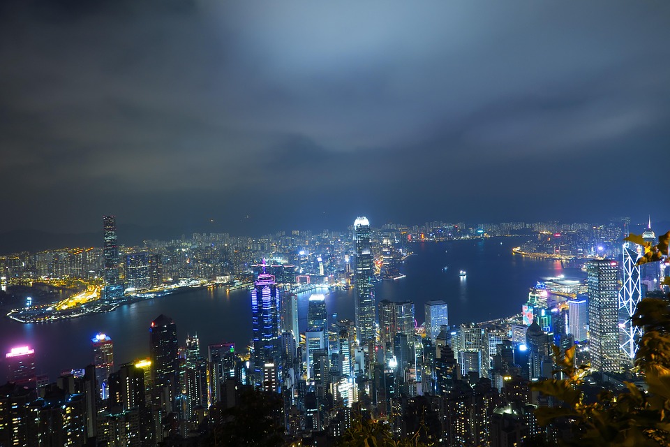 Hongkong Night The Sky Free photo