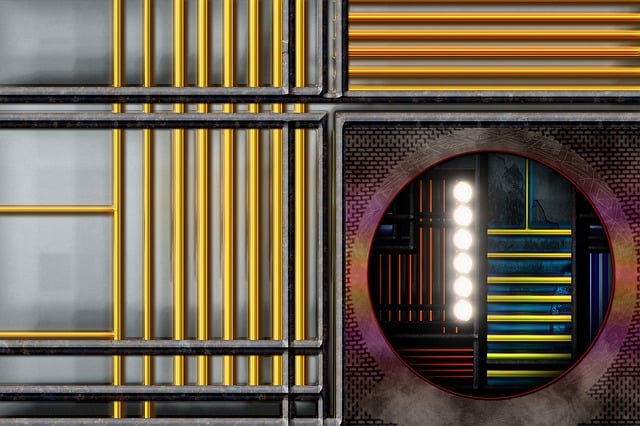 Free metal wall ufo illustration
