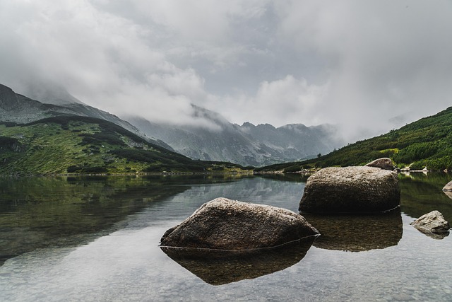 Tatry, Landschaft, Gebirge, See, Steine