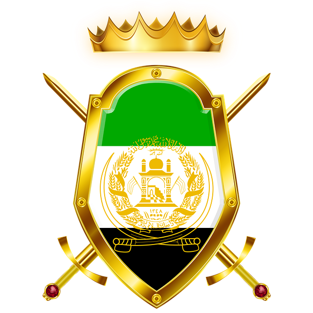 Shield, Sword, Flag, Iran, Tajikistan