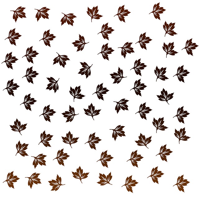 Free leaves motive theme autumn illustration