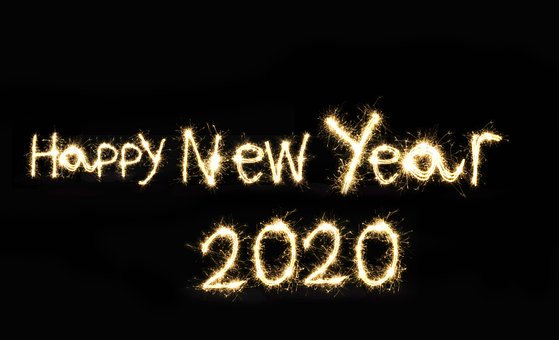Happy, New, Year, 2020