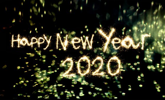 Happy, New, Year, 2020