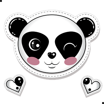 Free Panda Teddy Bear vector and picture