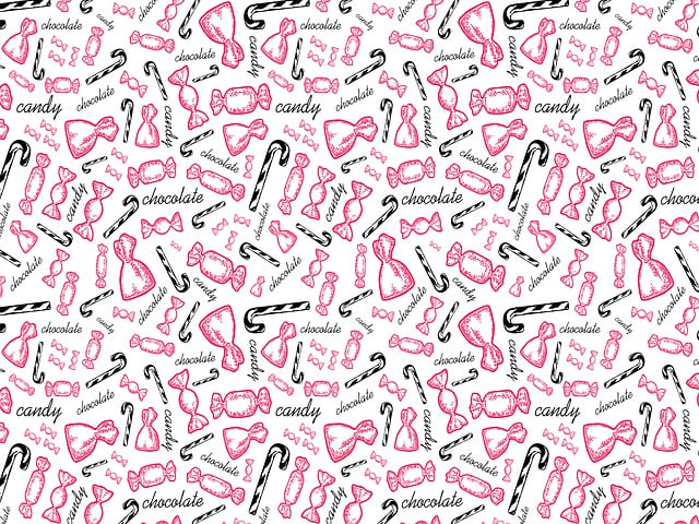 Free candy pink black illustration