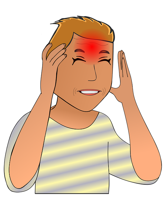 Free stress nerve pain headache illustration