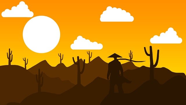 Free nature mountain sunset illustration