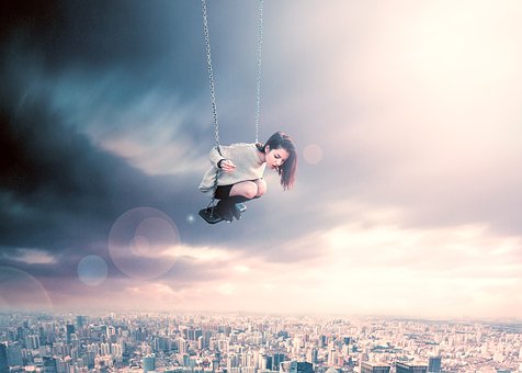 Manipulation, Stadt, Dorf, Licht, Kette