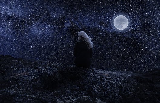 Licht, Sterne, Mond, Atmosphäre, Märchen