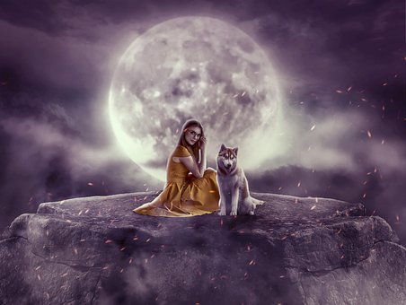 Mond, Photoshop, Fantasie, Nacht