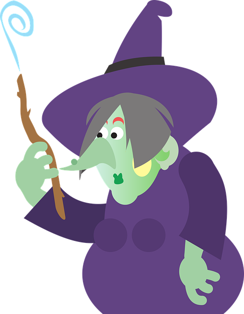 Free woman witch halloween vector