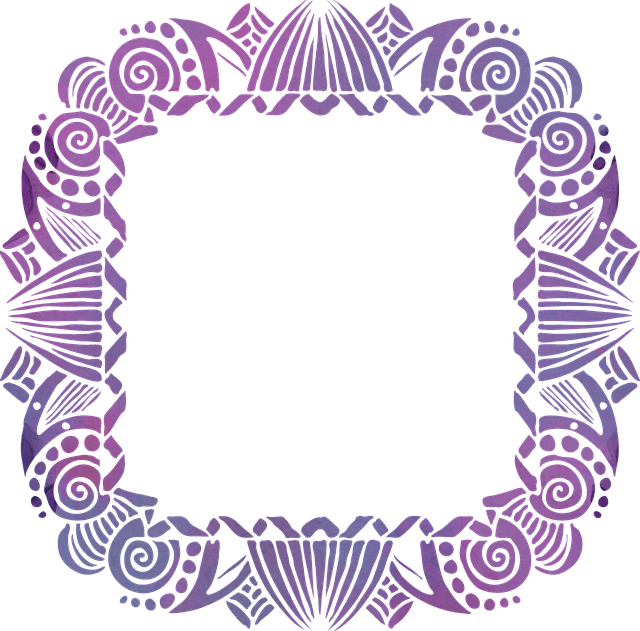 Free frame mandala lilac illustration