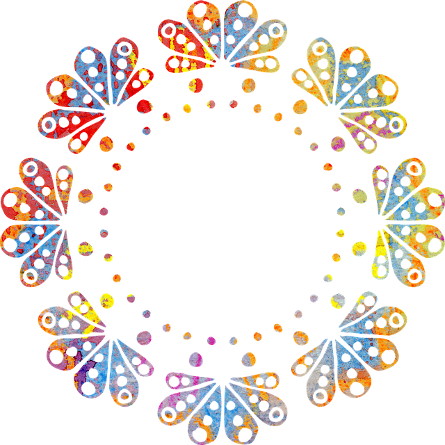 Rahmen, Mandala, Lila, Stammes, Ethnisch