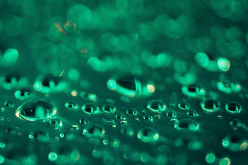 Splash, Water, Droplets, Liquid, Green