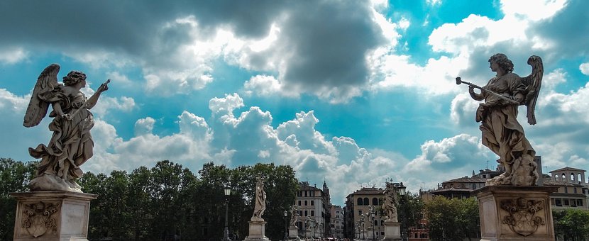 Italy, Rome, Cầu St, Thiên Thần