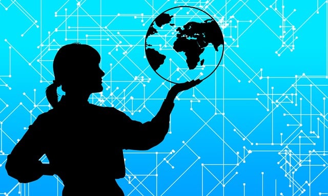 Geschäft, Global, Geschäftsfrau