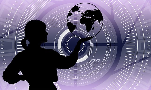 Free businesswoman business global illustration